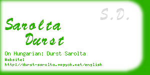 sarolta durst business card